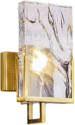 MYUYEE Postluxury Wall Lamp, Large Crystal Bracket Light, Simple Bedside Wall Washer, E14 - Light Luxury Spotlight,Chaner Lamp
