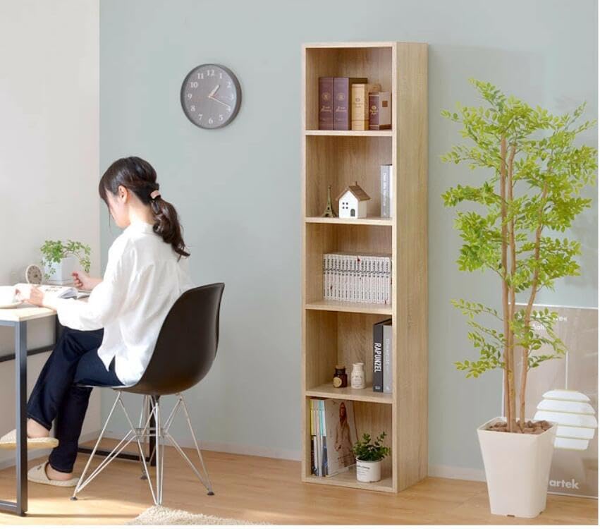 Amazon｜おしゃれ A4 カラーボックス 5段 収納 本棚 オープン