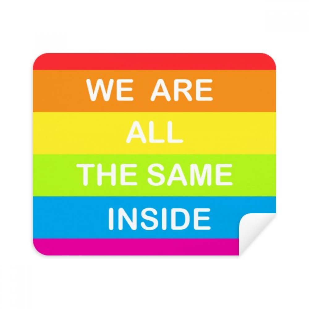 Rainbow Gay Transgender LGBT Cleaning Cloth Screen Cleaner 2pcs Suede Fabric
