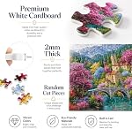 Jigsaw Puzzles for Adults 1000 Pieces Impossible Hard Difficult Challenging Puzzle for Adults 1000pc Puzzles Oil Painting Puzzle Flowers Tree Stream Jigsaw Puzzle 1000 Piece 28 x 20 inch