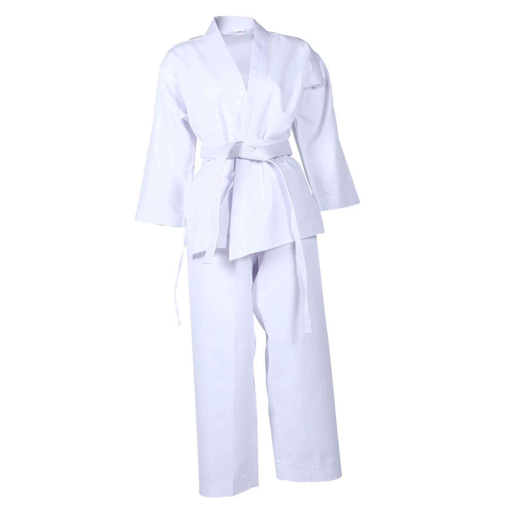 Tenue de karaté blanche anti-déchirure ensemble polyester réutilisable - 8