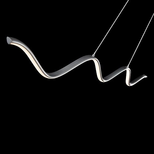 Miniatura 5 de WAC Lighting dweLED Morae - Colgante lineal LED de 44 pulgadas 3000 K en níquel cepillado