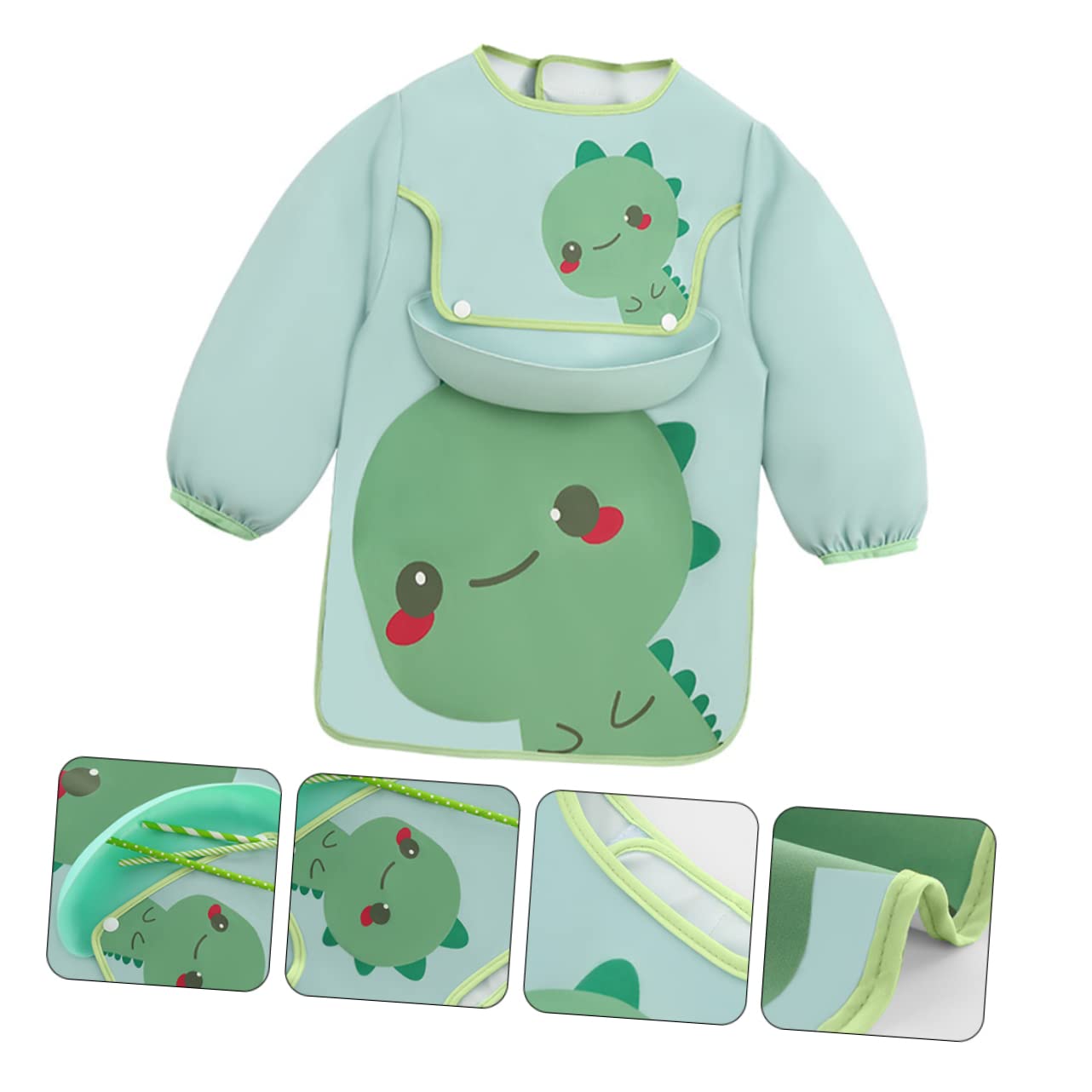 Abaodam 3piezas Babero Para Bebés Delantal De Comida De Limpiar Protección Para Alimentación y Diseño Adorable