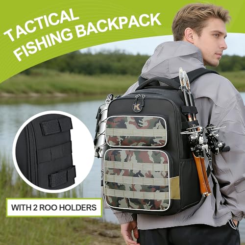 35L Tactical Fishing Backpack with Code BG7GNUTT - Lightweight & Waterproof - Image 5