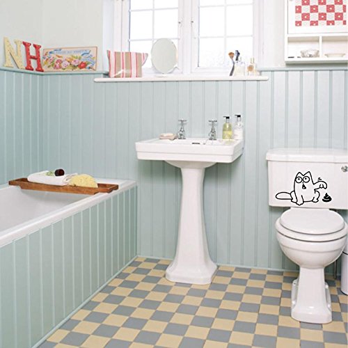 Sticker Studio Frog on Shit Pot Bathroom Wall Sticker (Surface Covering Area - 17 x 30 cm)