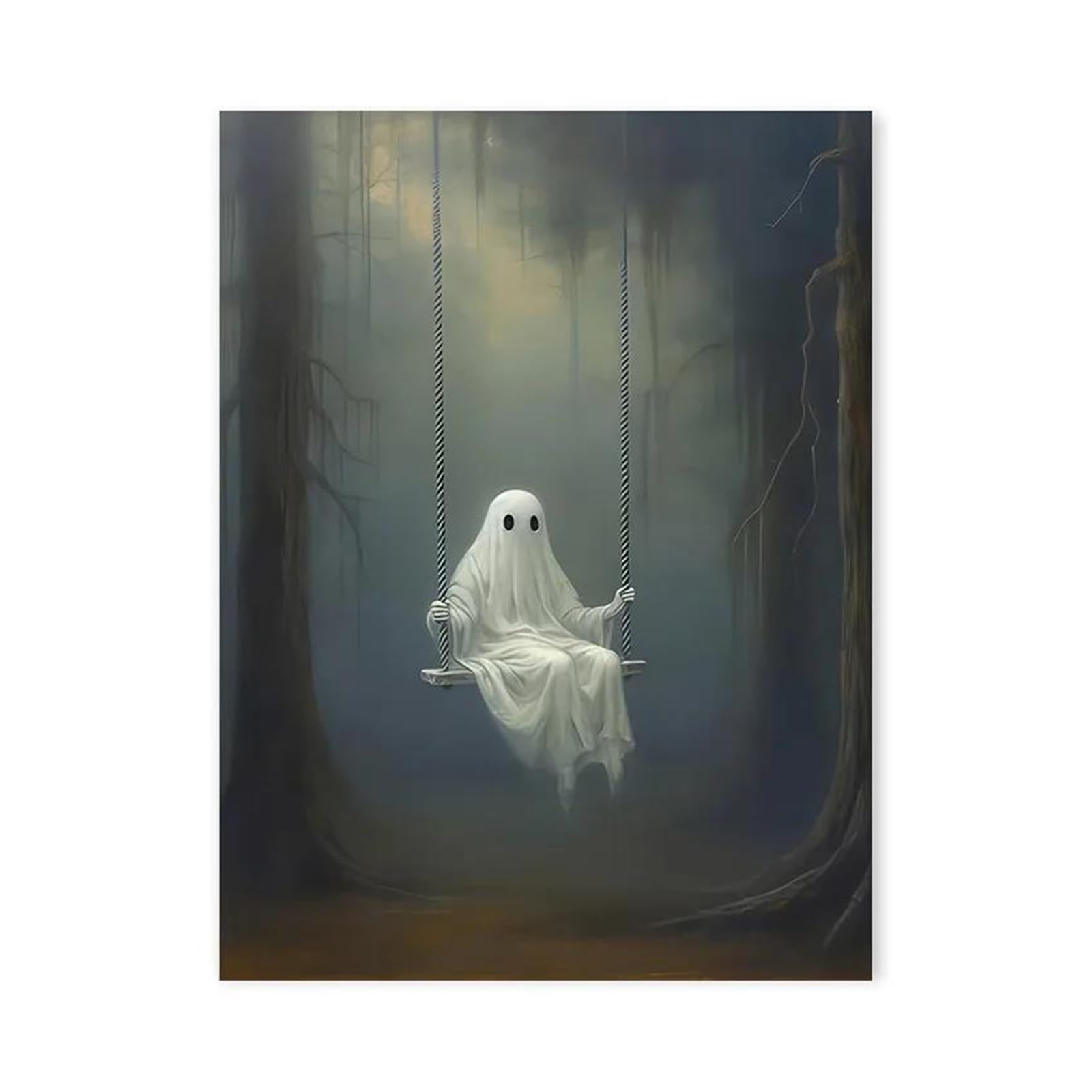 Affiche amusante fantôme en toile 50x70cm cadeau crémaillère