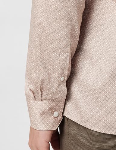Image of Arrow Men Cotton Slim Fit Shirt (ARAEOSH1721 Lt. Brown, 42)