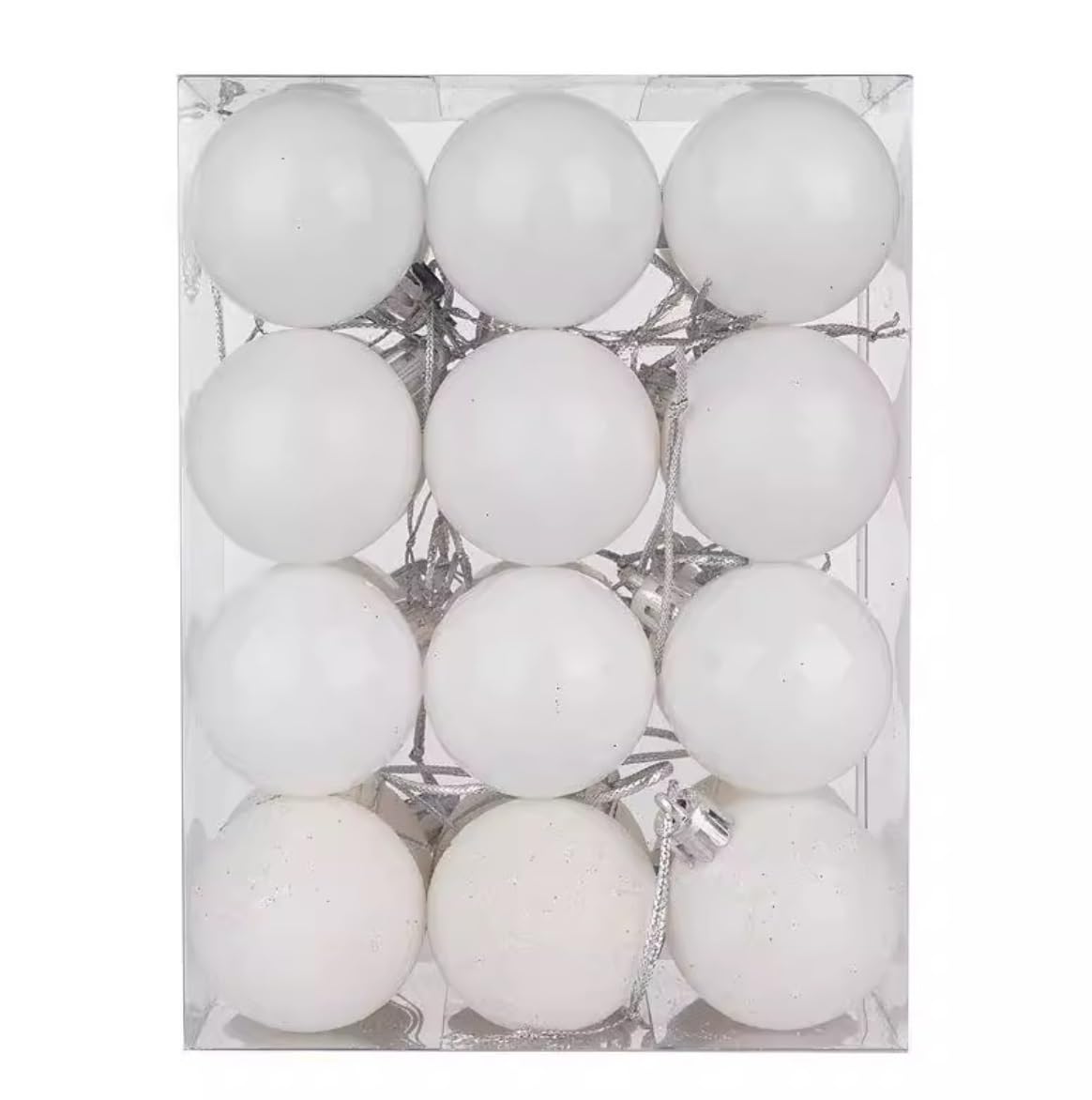 Weihnachtskugel-Dekorationsset, Weihnachtskugel-Ornamente, 24-teilig, Weihnachtskugeln, Weihnachtsschmuck, Weihnachtsbaumschmuck, Hängende Kugeln für Feiertage, Hochzeitsfeiern, Weihnachtskugeln (F