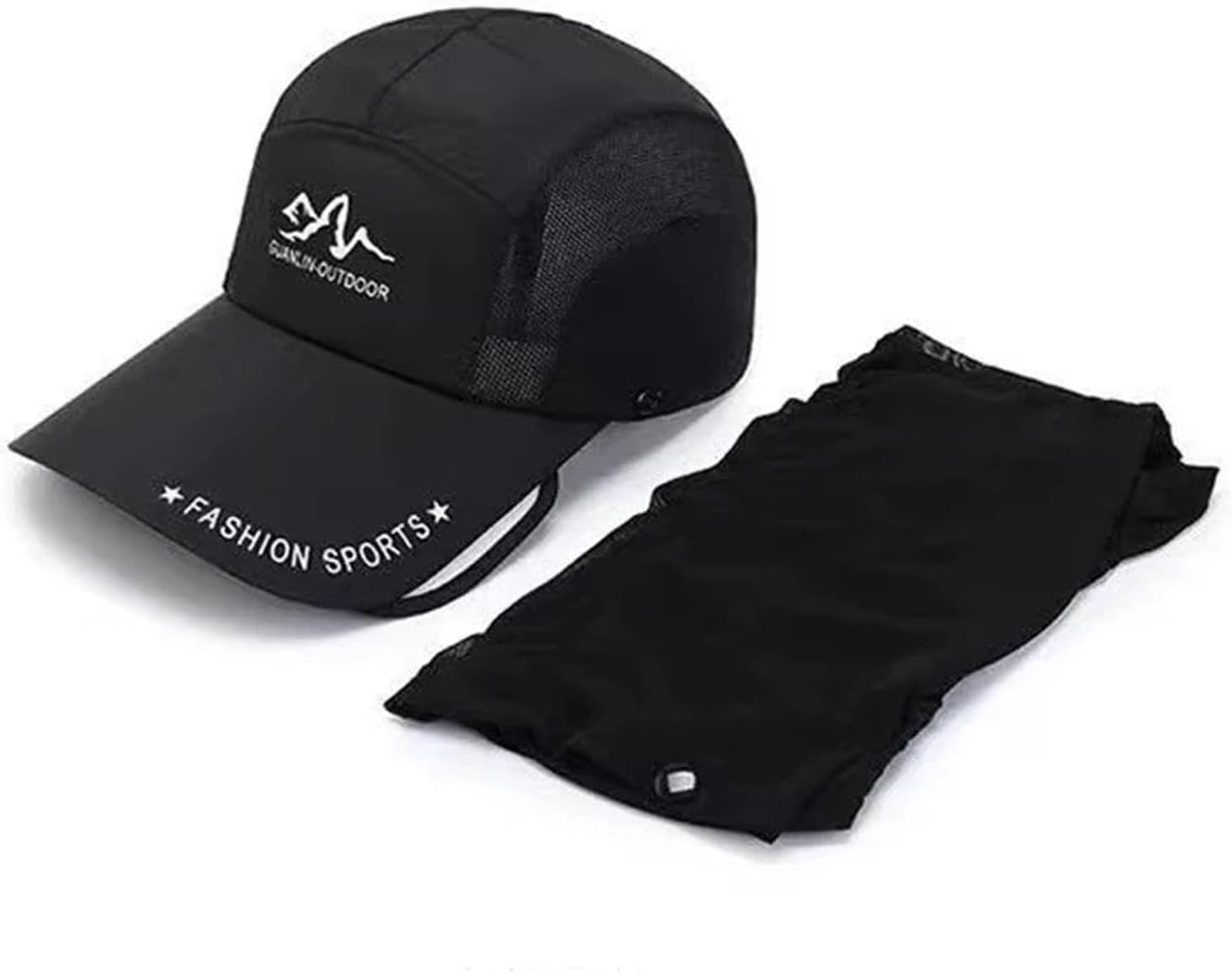 1pc Outdoor Fishing Sunscreen Hats Long Tongue Men's Summer Breathable Windproof Mesh Awning Peaked Cap Lure Hat