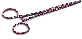 Pink & Black Checkers Coated Full Pattern Crile Hemostat Forceps 5.5