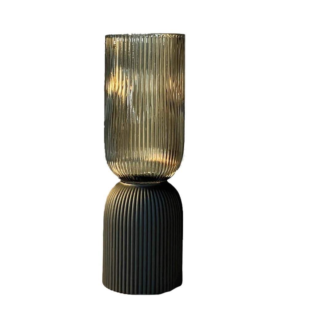 Vase rayé givré JFDBGU : la solution pour maintenir les tiges de vos fleurs