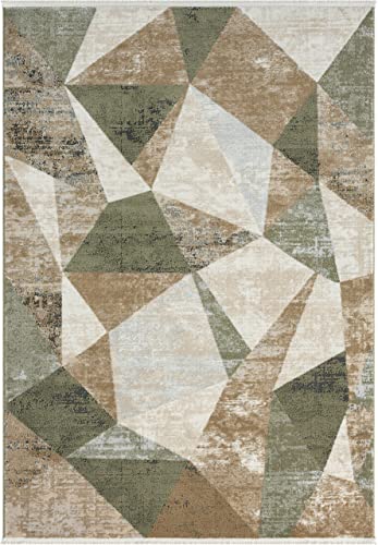 Tapete Abani Savoy Colección 160x229 cm geométrico verde crema miniatura 3