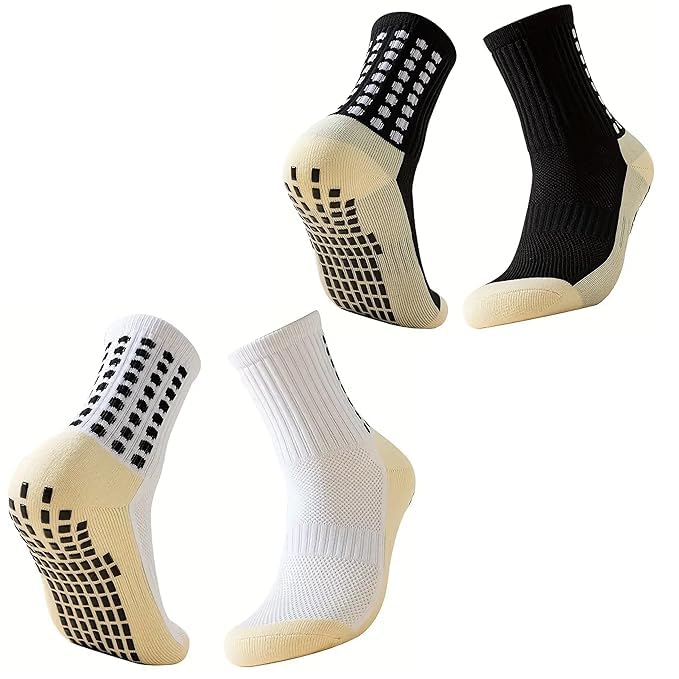 Durable Grip Socks for Men – Anti-Slip Sport Socks with Rubber Dots for Yoga, Barre, and Everyday Wear-image-42