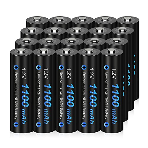 CITYORK AAA Pilas Recargables 20 Piezas   AAA 600mAh 1.2V NI MH Baterías Recargables, Precargadas, Baja Autodescarga Ideal para Luces Solares, Control Remoto, Juguetes Eléctricos