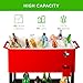 Best Choice Products 80-Quart Outdoor Steel Rolling Cooler Cart w/Ice Chest, Bottle Opener, Catch Tray, Drain Plug, Locking Wheels - Red