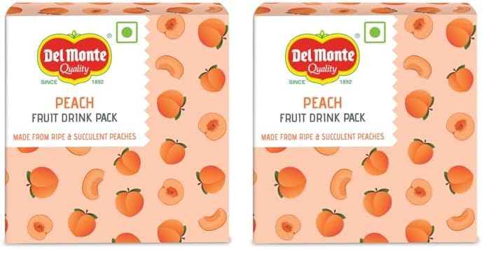 Image of Del Monte Peach Fruit Drink Gift Pack, Pack of 12, 240ml