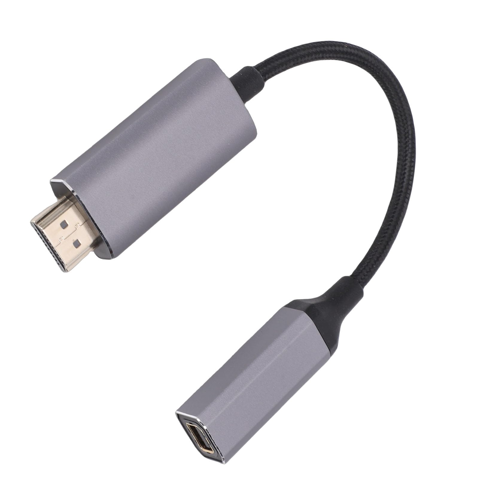 Annadue Adaptateur HDMI vers Mini DisplayPort, 1080P @ 60 Hz, Cordon HDMI Unidirectionnel en Alliage D'aluminium vers Mini DisplayPort Femelle avec Câble USB pour PC Portable P3/P