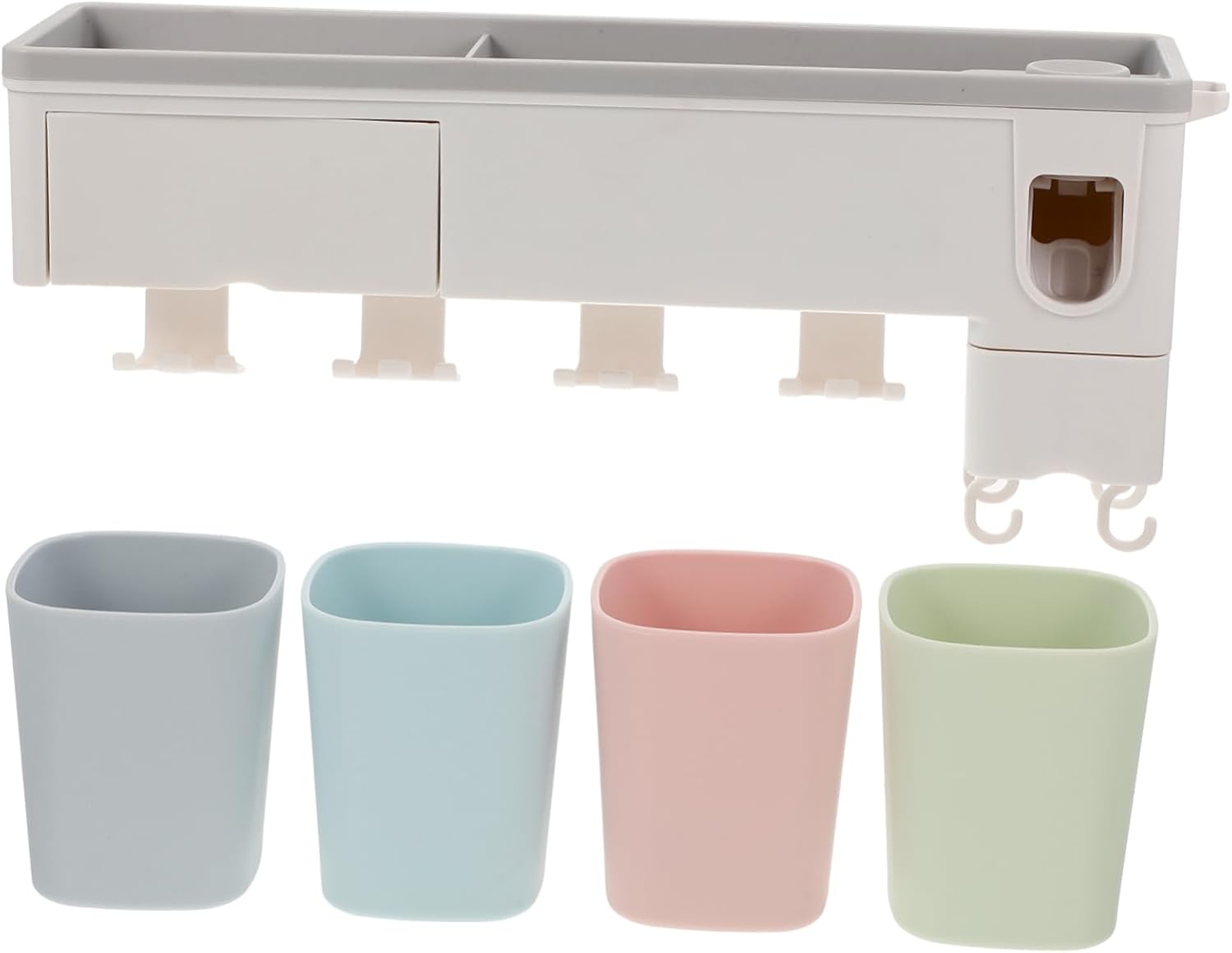 1 Set Mounted Toothbrush Holder Toothbrush Rack Adhesive Saver for Bathroom Space-Saving Organizer