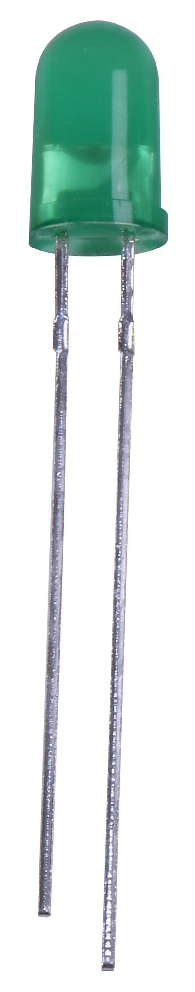 LED, 5 mm, verde, DIFFUSO, confezione da 100, LED opto-elettronica, LED singolo colore Qtà X 100