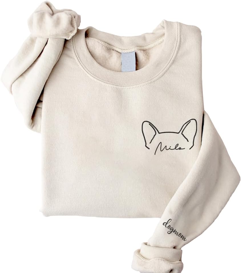 Embroidered Dog Sweatshirt