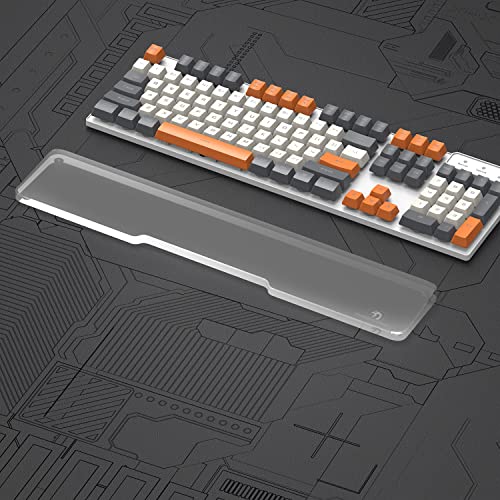 Image of Acrylic Keyboard Wrist Rest - Full Size 100% Keyboard- Mechanical Keyboards Ergonomic Palm Rest for Computer Keyboard,Anti-Slip Base,Wrist Pad for Laptop,Office & Home-Easy Typing