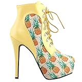 Manmade sole Story Gelb Abend Club Party Brautjungfern Kleid Ballschuhe, LF80831BH36, 36EU, gelb