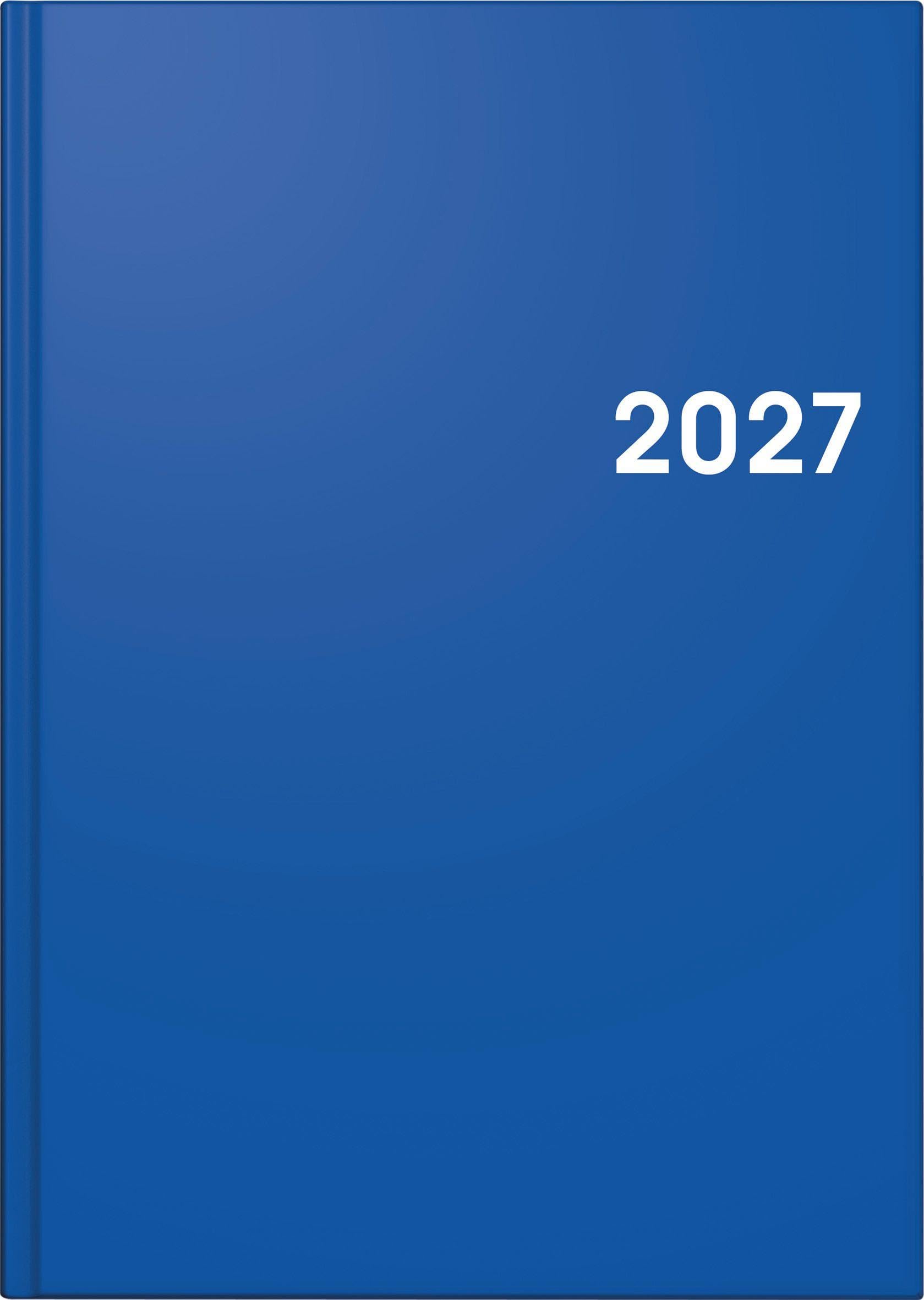 BRUNNEN 1079561037 Buchkalender Mod. 795 2027 A5, Kunststoff, blau