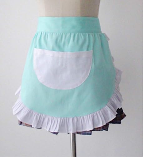 Miniatura 4 de CRB Fashion - Delantal a la cintura para cocinar, para restaurantes grandes y pequeños, 100 % de algodón, delantales sin pechera con bolsillos para