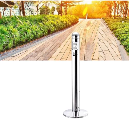 Cendrier sur pied extérieur télescopique en métal étanche et poubelle à cigarettes de terrasse
