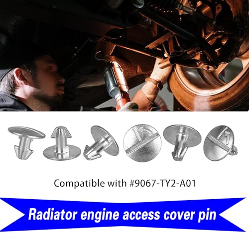 Image of 8 PCS Engine Lower Cover Pin Screws, Engine Splash Shield Hardware Screws Bolts, OEM #90674-TY2-A01 Engine Case Guards Bolts, Compatible with Accord Civic CRV (Silver)