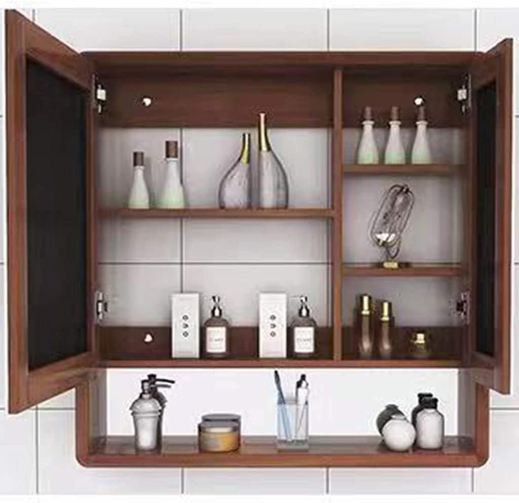 Bathroom Wall-Mounted Cabinet Bathroom Mirror Cabinet Wall-Mounted Toilet Mirror Vanity with Rack Storage Cabinet Toilet Bathroom Spacesaver