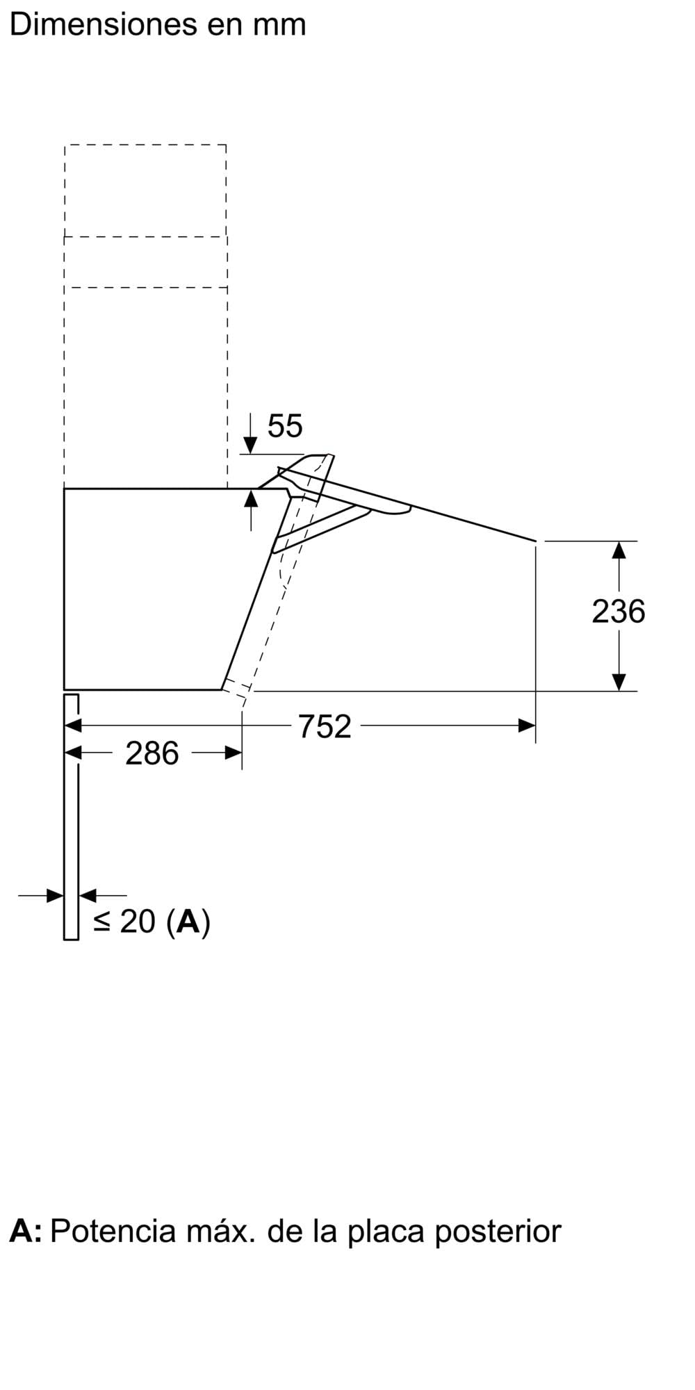 Bosch - Campana Extractora Decorativa de Pared, 60 cm, Serie 4, Electrónica TouchControl, Motor EcoSilence, Home Connect, Cristal Negro, DWK67FN60
