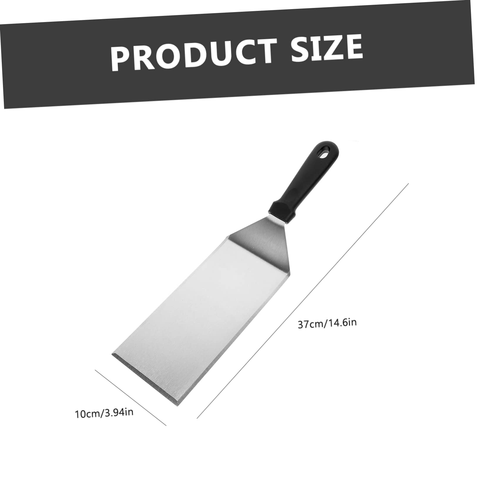1 Set Espátula para Bistec Utensilio de Teppanyaki Pala para Bistec Acero Inoxidable Pp Mango Antideslizante para Cocina Doméstica y Restaurante