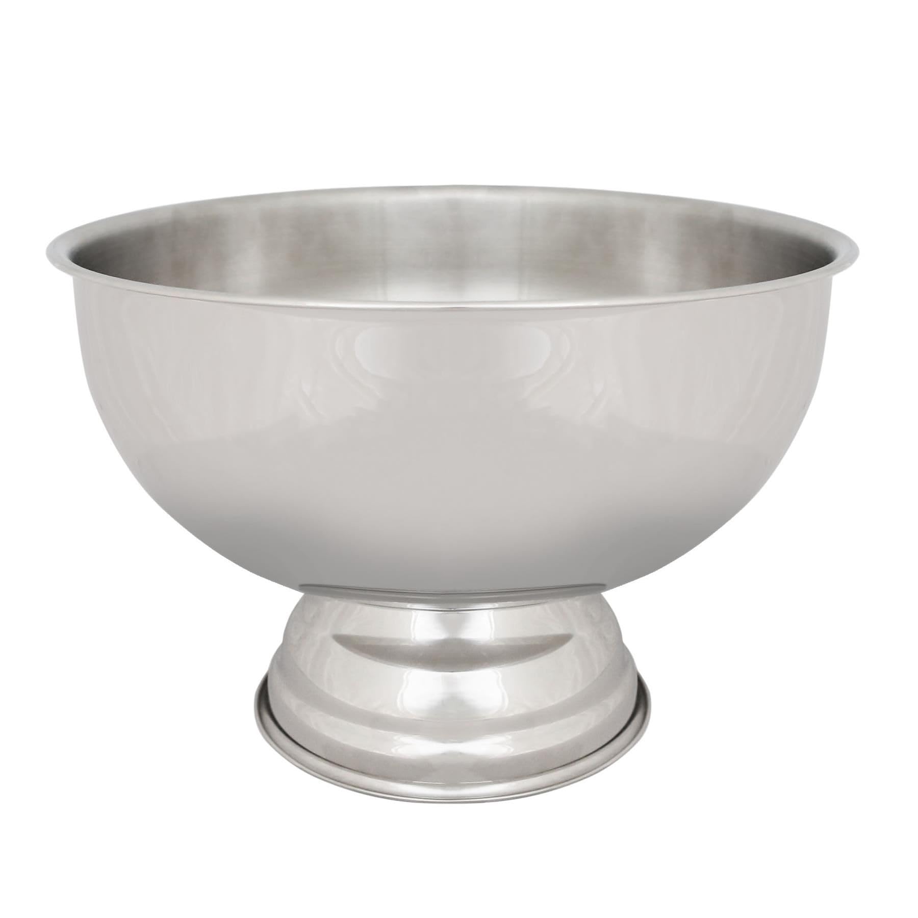 Rink Drink Stainless Steel Champagne Ice Bucket - 35cm Plain - 1x Home Pub Garden Table Wine Champagne Water Beer Bottle Drinks Cooler