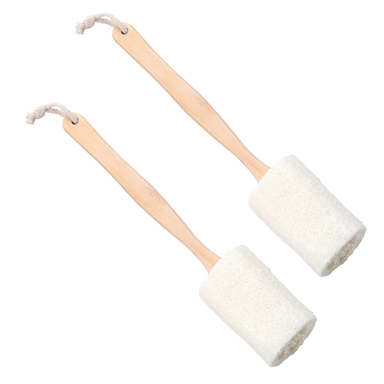 FOMIYES 3 Set di Spazzole per Il Corpo con Manico in Legno Spugna Esfoliante Naturale Spazzola per Scrub Completo del Corpo Spazzola per da Bagno 2 Pezzi*3