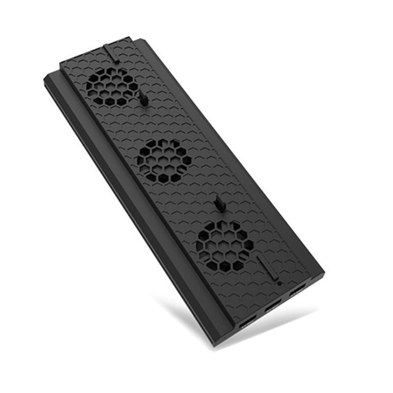 HEMOTON Ventilatore Di Raffreddamento Verticale Per Console Da Gioco Supporto Con Porte Usb e Controllo Della Temperatura Compatibile Con Nero