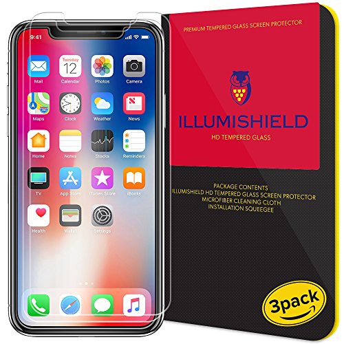 ILLUMISHIELD Glass Screen Protector Compatible with iPhone 8 (3-Pack) Anti-Scrach, Case Friendly and No-Bubble Clear Tempered Glass