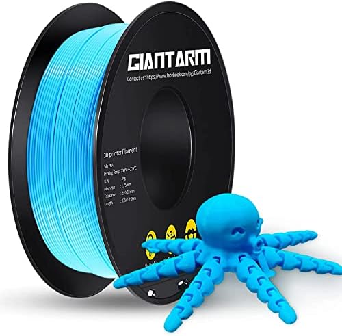 PLA Filament 1.75mm, GIANTARM New PLA 3D Printer Filament 1kg Spool (White)