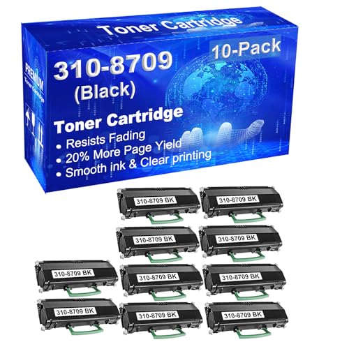 10-Pack Compatible High Capacity 310-8709 Printer Cartridge use for Dell 1720, 1720dn Printer (Black) -  BABOLU, QW-11286