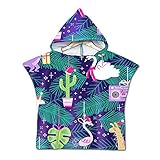 Natación playa albornoz con capucha : poncho, suelto, de manga corta, sobre la rodilla. Incluso si usa esta bata de baño, no se sentirá incómodo durante su entrenamiento. El diseño con capucha te permite secarte y mantener tu cabello caliente