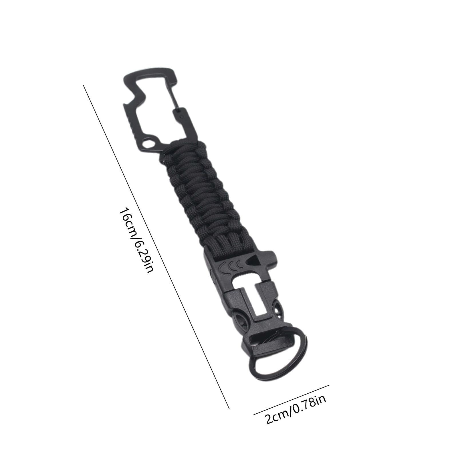 4 Moschettoni Multipli Con Cordino Intrecciato – Per Chiavi, Zaini E Attività Outdoor