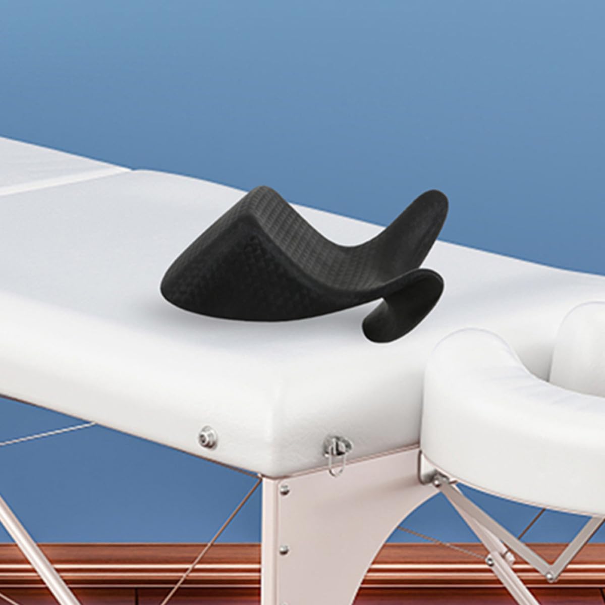 UKCOCO 2 Cojines de PVC para Lavado de Peluquería, Almohadas de Baño Negras Cómodas Que Alivian la Presión del Cuello, Ideales para Uso en Casa o Cama de Belleza