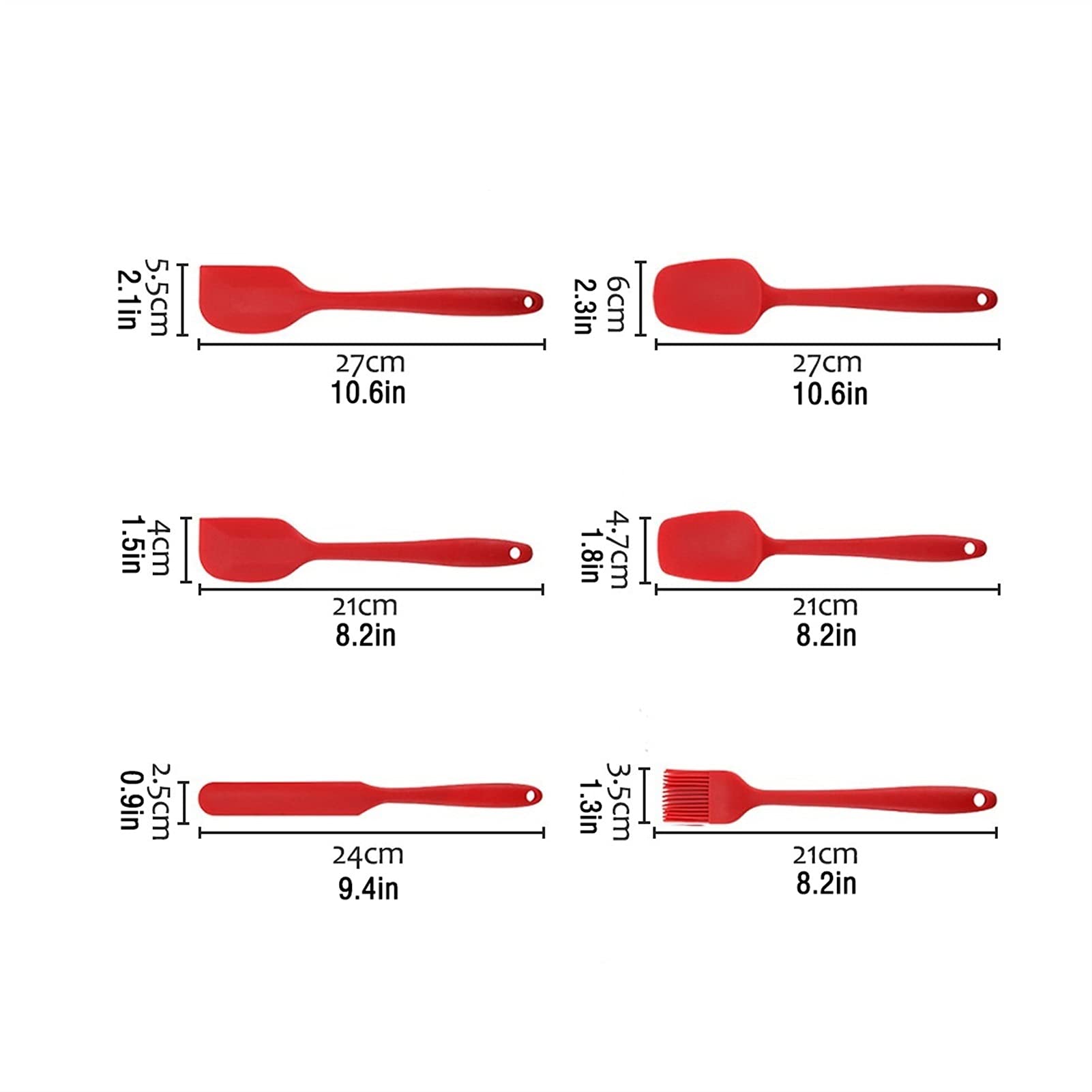 caihuashopping Teigschaber 6-teiliger Backspatel Set Wärmebeständige Kuchen Dekorieren Vereisungsspatel Küchentier Spatula Cookie Gebäck Schaber Kuchen Mischwerkzeuge Spatel (Color : White)