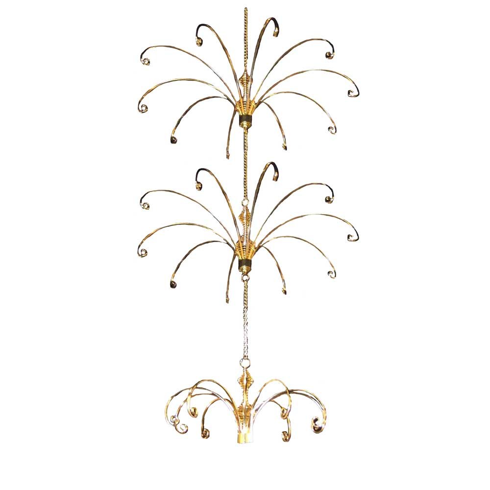 Kurt Adler Metal Gold Ceiling Suspended Tree