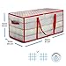 ZOBER Christmas Ornament Storage Box - Stores 128 Ornaments W/ 2 Sided Zipper - Flexible Plastic Christmas Ornament Storage Containers - 3 Inch Cube Compartments - Red