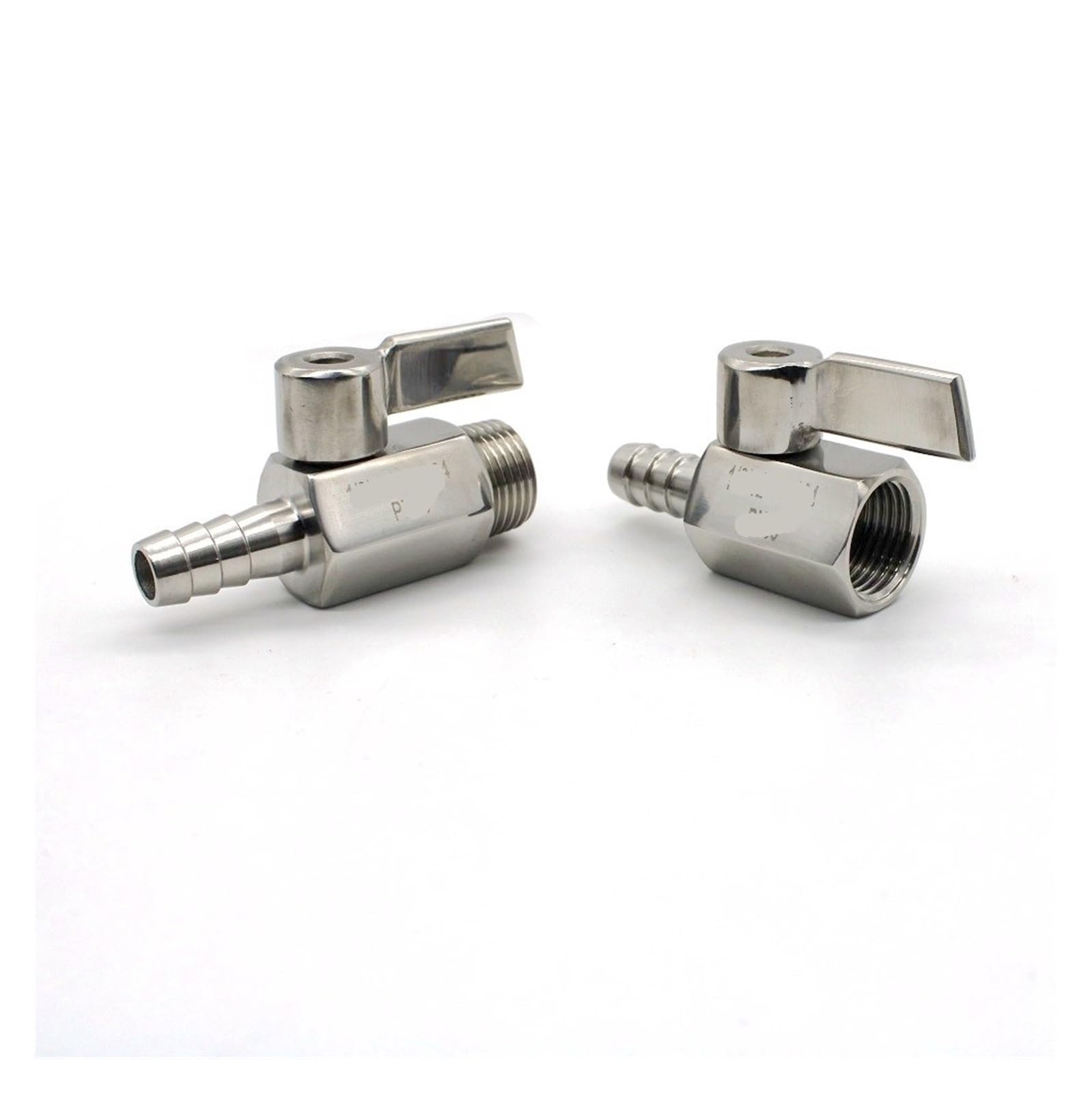 Pagode Kogelkraan van messing, 2 stuks mini kogelventielen 1/4 inch