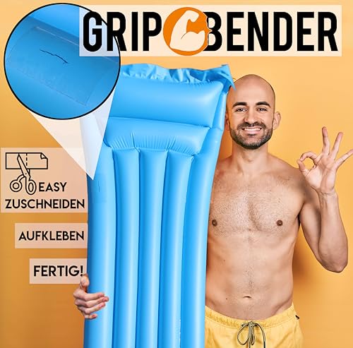 GRIP&BENDER PVC Reparatur-Klebeband (5Meter) Transparent, Wasserdichtes Tape zum Abdichten, Selbstklebendes Flick-Set (55mm x 5m)
