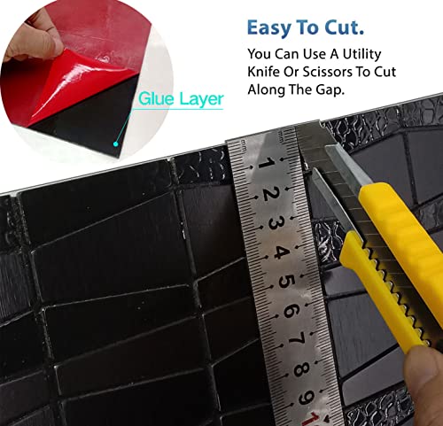 Weimei 10 Sheets Peel And Stick Backsplash Metal Wall Tile,Color Stainless Steel Self-Adhesive 3D Wall Stickers Suitable For Kitchen Wall Bathroom #TOP2