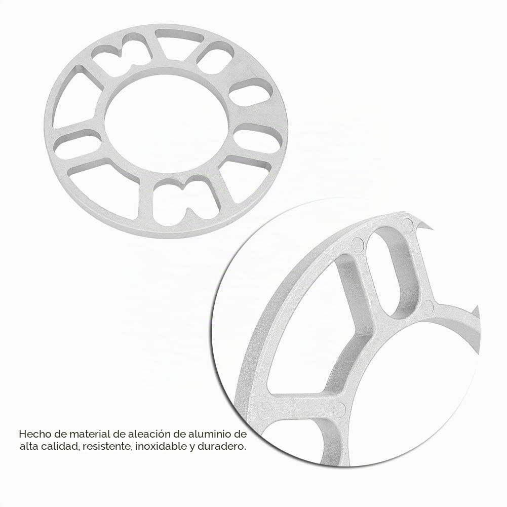 VOBOR 2 Piezas Separadores de Ruedas para Coches, Espaciadores Universales de Aleación para Llantas 10 Mm, Espaciador de Rueda de Vehículo Universal RARA Ruedas de Perno 4/5