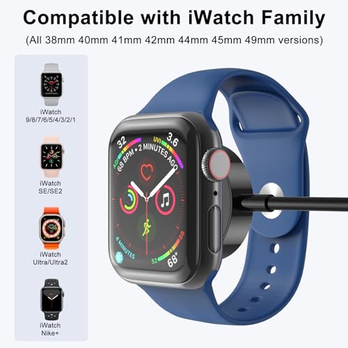 image for Amasuki 2Pack Upgraded for Apple Watch Charger USB Magnetic Wireless F